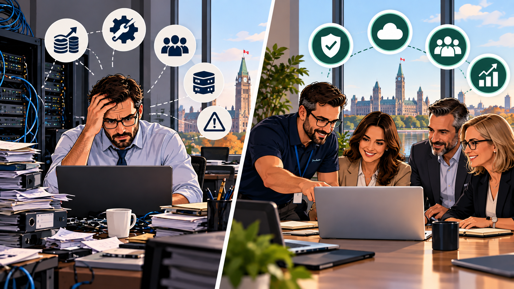 In-House IT vs. Outsourced IT for Canadian Associations: Cost, Coverage, and Board-Risk Comparison